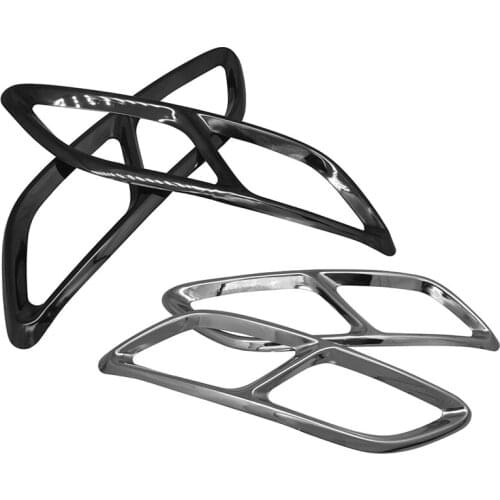 Stainless Steel Car Rear Tail Throat Decor Frame Car Exhaust Pipe Trim Cover Stickers for A3 2021