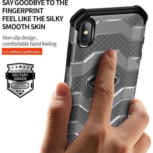 For Apple iPhone X Wlons Military Explorer Anti Falling Certification Case for iPhone Xs iPhoneXs Full-Body Rugged Shield Cover