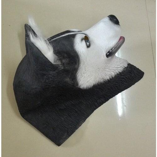 Hot Creepy Dog Rubber Animal Mask Latex Party Animal Masks Kids Adults Party Halloween Masquerade Mask Funny