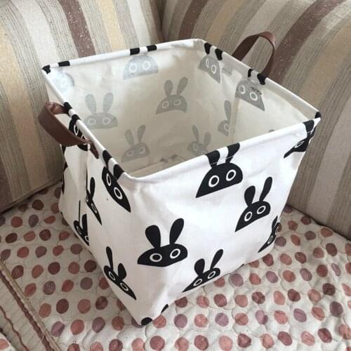 Storage Basket Folding Laundry Basket Toy Book Hand frame Storage Bag Fabric storage basket Organize baskets for kids toy