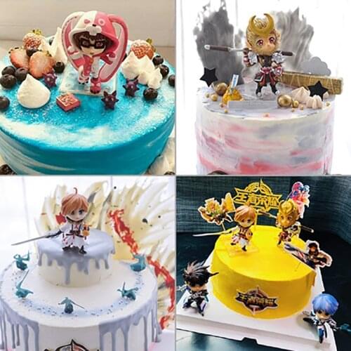 Arena OF Valor Model Birthday Cake Decoration Li Bai Zhuge Liang Zhao Yun Arthur Sun Wukong Boy Birthday Gift Toy Doll