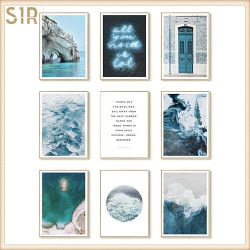 The Seaside Scenery Home Decor Bedroom Decor Room Decoration Wall Decor Photo Frames for Picture Wall Art Canvas