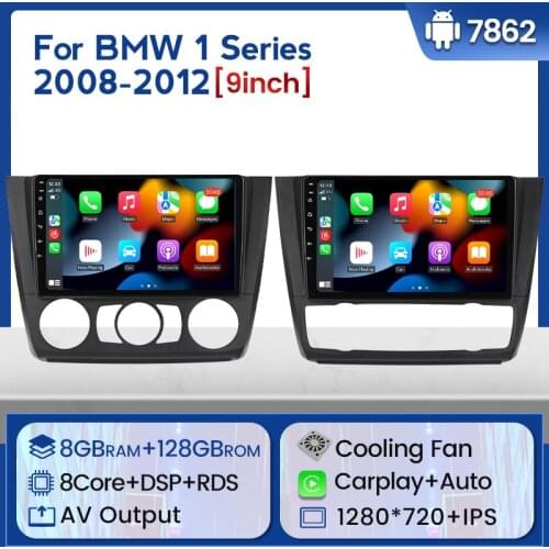 6+128G QLED DSP BT5.0 API29 Android 10.0 2 Din Car Multimedia radio For BMW E87 1 Series E88 E82 E81 I20 Auto radio player