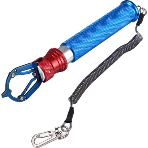 New Design Touch Automatic Hand Grip Fish Pliers Portable Aluminium Alloy Fishing Grip Lip Gripper for Fishing Tackle Tool Gear