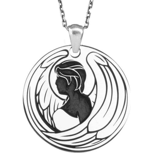 Angel Mother Model Necklace Women Accessory Solid 925 Sterling Silver Made in Turkey Women For Gifts
