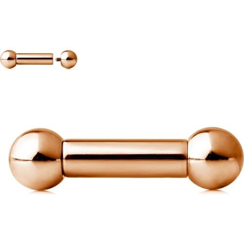 PA Ring Tongue Rings-Internally Threaded Straight Barbell Nipple Ring 10G-12G-14G 10/12/14/16/18/25/38mm 316L Body Piercing