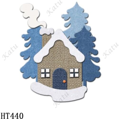 Christmas House Cutting dies - New Die Cutting And Wooden Mold,HT440 Suitable For Common Die Cutting Machines On The Market