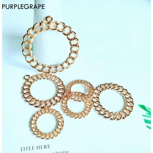 PURPLEGRAPE Europe and the United States fashion metal texture diy material handmade simple earrings jewelry wholesale