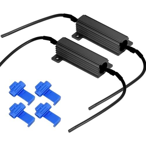 2Pcs Load Resistor For Turn Signal Brake Light Anti-Flashing Decoder 1156 BA15S 1157 3156 3157 7440 7443 Resistance T20 W21/5W