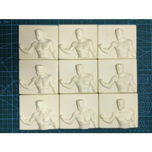 Silicone Mold Man Body Pattern Molds Stronger Man 9 Holes Silicone Mold for Soap Making Handmade Soap Mold Resin Clay Moulds
