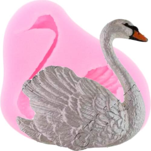 3D Swan Silicone Fondant Molds Wedding Cake Decorating Tools DIY Craft Soap Resin Mold Cupcake Topper Candy Chocolate Moulds