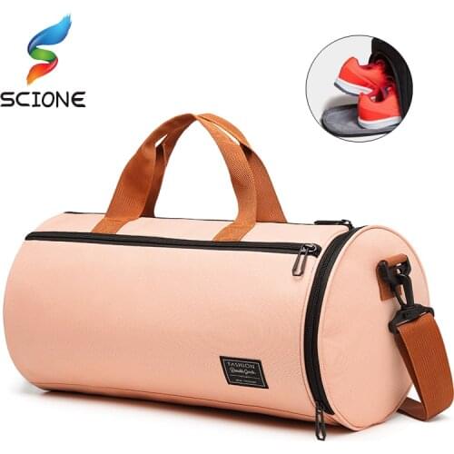Scione 2020 Women Yoga Gym Bag Sport Fashion Wet Dry Separation Waterproof Diagonal Fitness Bag 4 Color