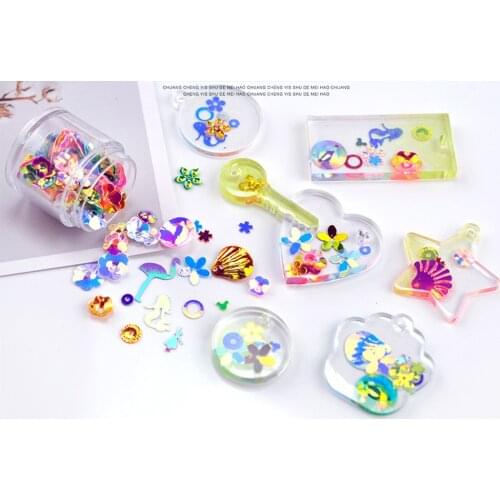 Light beads Manual DIY color laser Irregular Sequin jewelry Making accessories PVC Material filler For uv resin Molds