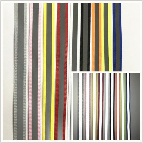 Reflective Tape 1cm Wide Silver Pet T-Shirt Short Sleeves Accessories Non-Elastic Highlight Color Reflective Webbing TJ2275