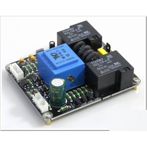 Class A power amplifier power delay soft start temperature protection board Self-reset switch Self-locking switch