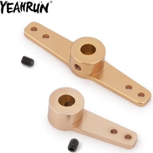 YEAHRUN Brass Steering Arm Single&Dual Steering Servo Arm 3.1/4.1/5.1mm for RC Car Boat Servo Roker Arms Rudder Upgrade Parts