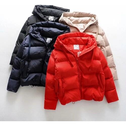 Womens Winter Jacket Hooded Cotton Paddded Parkas Warm Down Jacket Large Size Coat Thicken Casual Women Puffer Jacket Outwear