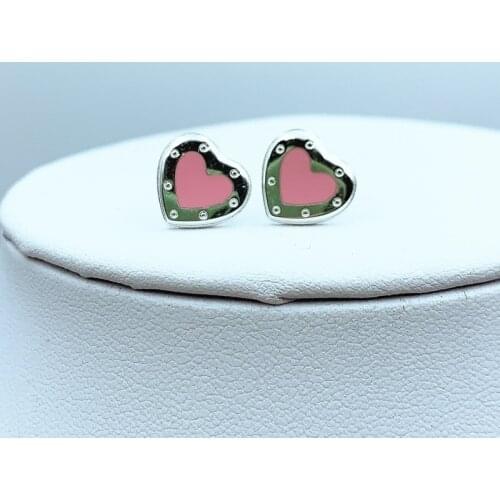 1:1 Tiffon925 Sterling Silver European And American Classic Style Heart-Shaped Epoxy Earrings, Luxury Jewelry Gifts For Women