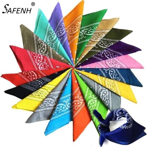 1PC Cotton Blend Hip-hop Bandanas For Male Female Head Scarf Scarves Wristband