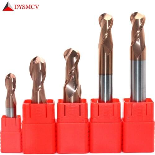 1 pc End Mills 6mm 8mm HRC60 2 Flute 100mm 150mm Extra Length Solid Carbide Ball Nose EndMills CNC Lathe Milling Cutter Tools