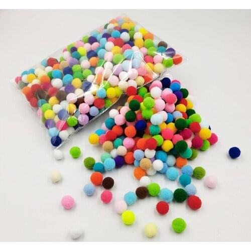 10/15mm Colorful Soft Pompoms Fluffy Plush Craft DIY Pom pom Balls Handmade Home Decortion Kid Toys Pompom 500-1000pcs