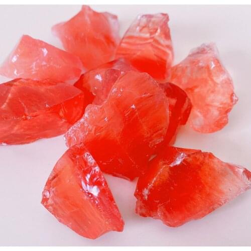 100g 1-3cm Watermelon Red Artificial Crystal Home Decor Minerals Fish Tank Stone
