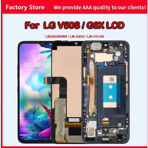 1080*2340 OLED For LG G8X ThinQ V50S LMG850EMW / LM-G850 / LM-V510N Touch Screen Digitizer Assembly Replacement Free Tools