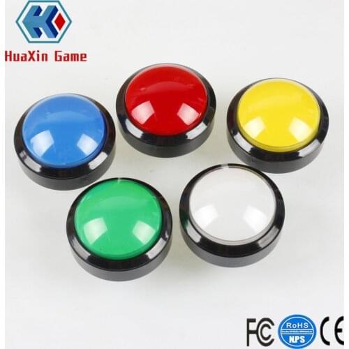 5pcs New 60mm Dome Shaped LED Illuminated Push Buttons For Arcade Coin Machine Operated Games