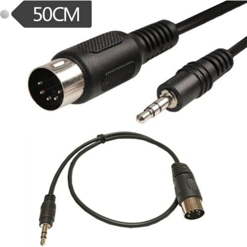 50cm 5 Pin Din MIDI Male To 3.5mm Male Plug Stereo Jack Audio Adapter Cable