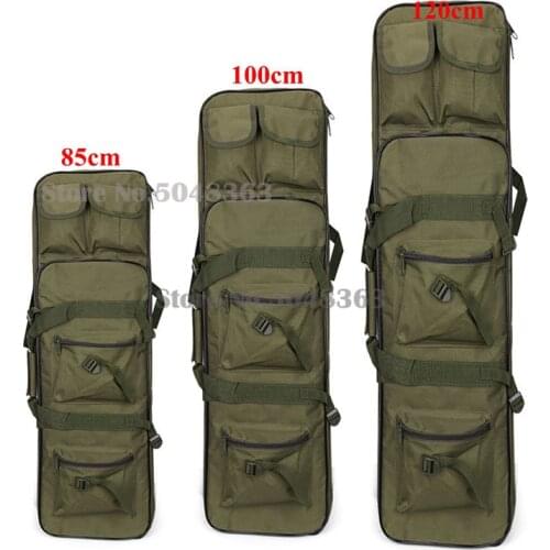 85cm 100cm 120cm Hunting Rifle Bag Outdoor Tactical Double Carbine Gun Case Backpack with Shoulder Strap