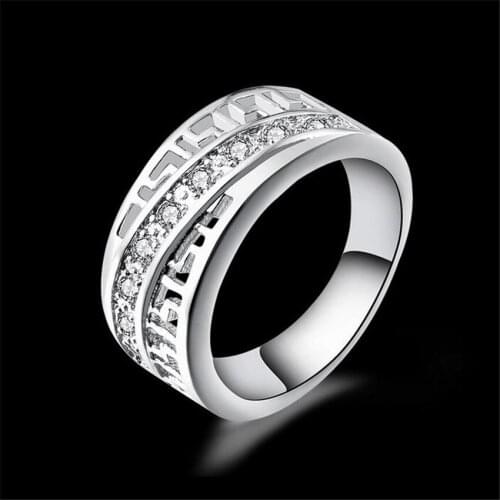 925 JEWELS Fashion Silver 925 Adjustable Rings Flower Design Sterling Silver Ring with Austrian Cubic Zirconia for Women #069