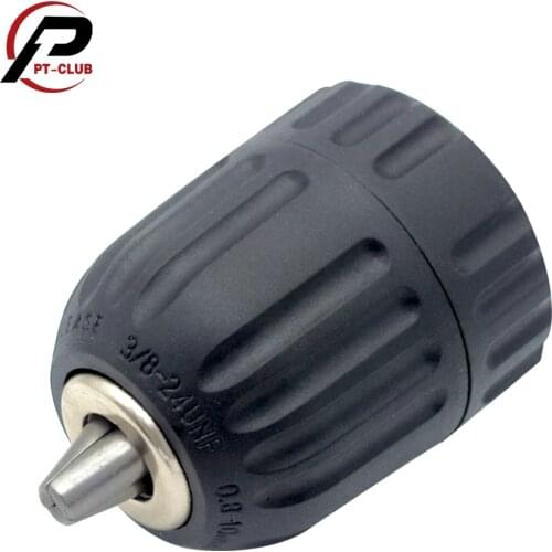 Keyless Drill Chuck 3/8-24UNF 1/2-20UNF Mount 0.8-10mm Self-Tighten Drill Chuck for Multiple Purposes Hand Drill Chuck