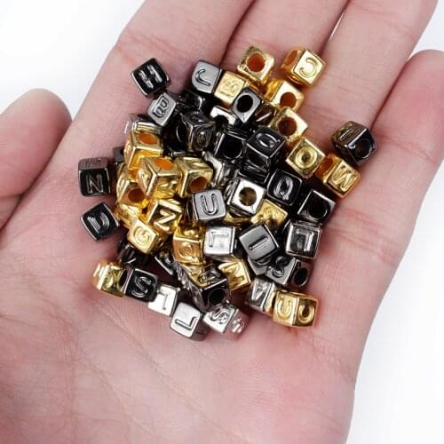 3 Pick Colors Loose Spacer Beads 6mm Mixed Letter Acrylic Beads For Jewelry Making Handmade Diy Bracelet Necklace Accesories