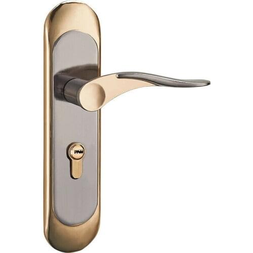 Indoor Household Door Handle for Home with Security Lock Key Set Aluminum Alloy