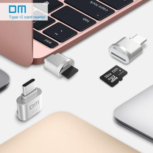 DM Mini Type C usb2.0 Micro SD TF Memory card reader for Mac Huawei Xiaomi LG Sony Tablets