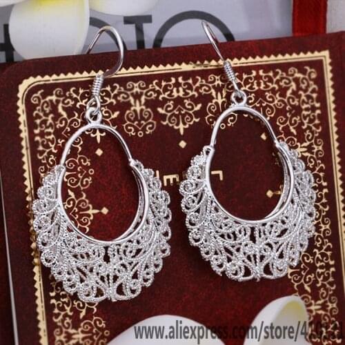 E328 Hot Sale High Quality Silver Color Fine Jewelry,Wholesale Jewelry Elegant Charms Fashion Earrings /dpvamhca Fbdanska