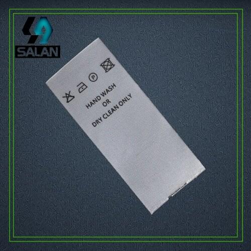 Customized loop fold satin Printed care Label sewing tags garment accessories for clothing bags gift fabric tags Free shipping