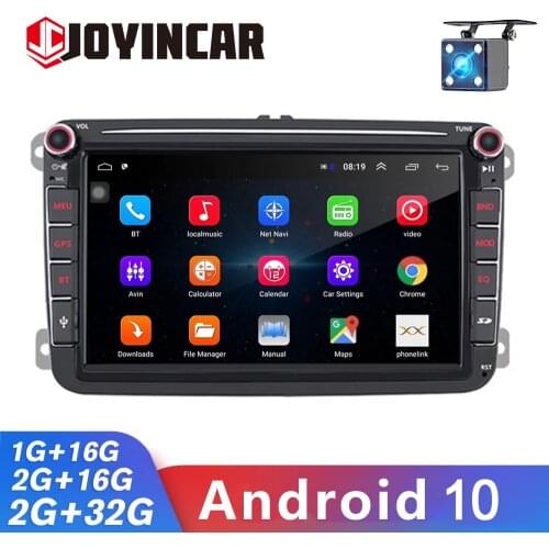 JOYINCAR Android 9.1 Autoradio for VW Passat Golf MK5/6 Caddy Touran Polo Caddy 4-core Car Stereo GPS Sat Navigation 2Din
