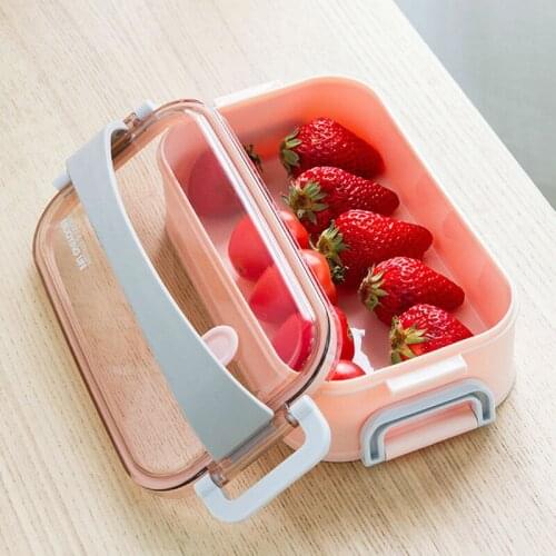 Microwave Lunch Box Double Layer Bento Box Portable Salad Food Container For Kids Kids Picnic School