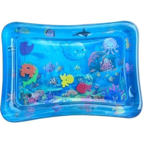 Summer Kid Baby Inflatable Cartoon Underwater World Dinosaur Water Play Mat Game Pad Toy