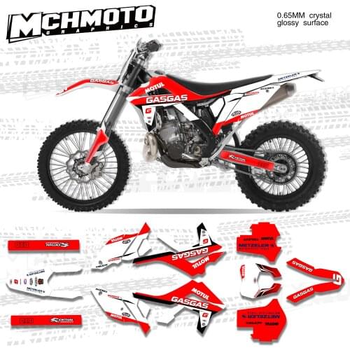 MCHMFG for Custom Team Graphics Backgrounds Decals Stickers Kit For GASGAS EC 2014 2015 2016 2017 Decals Stickers