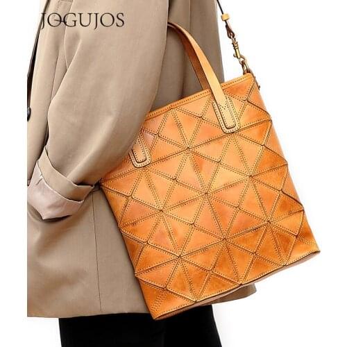 Retro European And American Style Multi-Functional Head Layer Cowhide Genuine Leather Leisure Fashionable Women Handbag