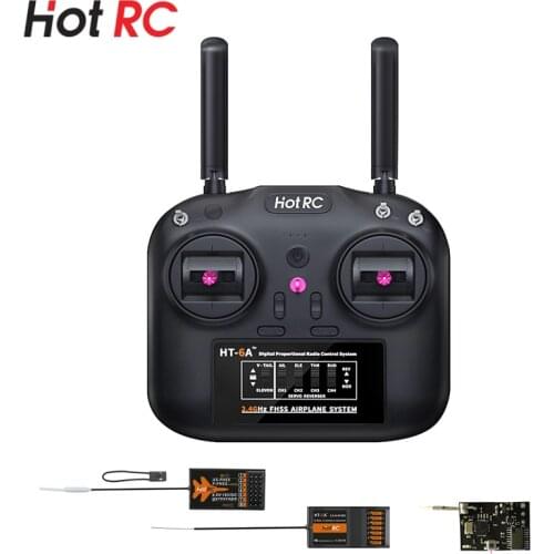HotRC Ht-6a Six way Remote Controller RC Transmitter Controller HT-6A 6CH FHSS Receiver For FPV Drone Rc Car Rc Boat