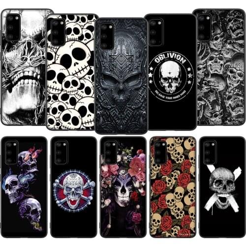 K121 Satanic Scary Skull Case for Samsung A2 A3 A5 A6 A7 A8 A9 A10S A20S A30S A40S A50S A70S J4 J6 J7 J8 Plus Prime