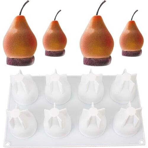 Pear Shape 3D Silicone Cake Mold Kitchen Accessories Pastry Tools For Mousse Truffle Brownies Dessert DIY Baking Tray