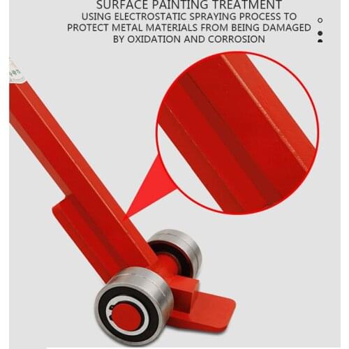 Heavy Duty Wheeled Flat Head Pulley Lifting Crowbar Thickened Seamless Steel Pipe Bearing Crowbar Lifting And Handling Equipment