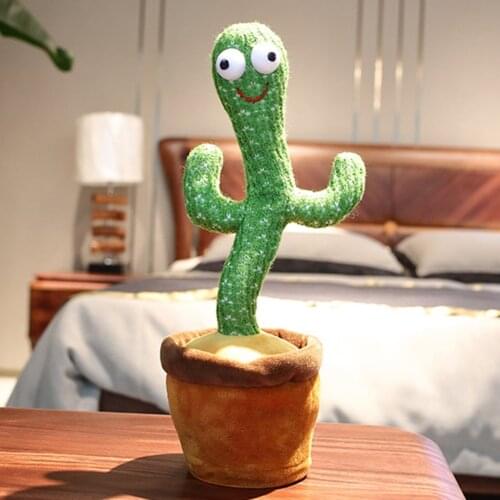Dancing Cactus Electron Plush Toy Soft Plush Doll Babies Cactus That Can Sing And Dance Voice Interactive Toy Pets Funny Toys