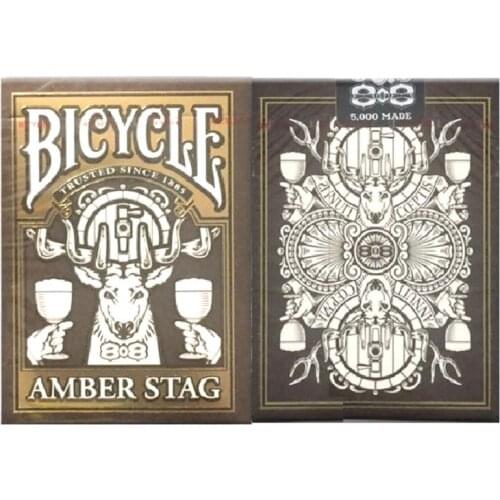 Bicycle Amber Stag Playing Cards USPCC Club 808 Buck Deck Poker Size Magic Card Games Magic Tricks Props for Magician