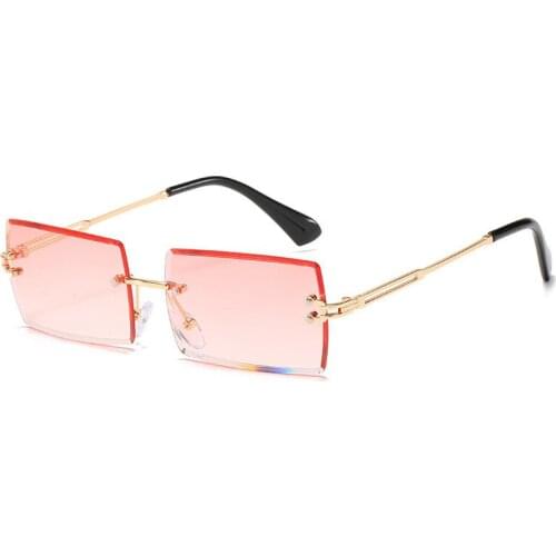 2020 Retro Sunglasses Women Fashion Rimless Sun Glasses Shades Cutting Lens Ladies Frameless Eyeglasses Gift