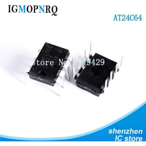 10PCS AT24C64 DIP8 AT24C64A 24C64 New fast delivery